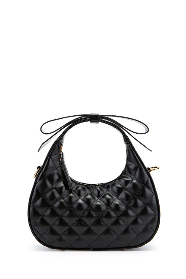 Bow Strap Detailed Mathilda Women's Crossbody Bag Black