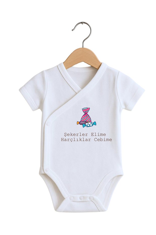 Baby Bodysuit 100% Cotton – Sugars, Money, and Expenses in My Pocket Printed – Double-Breasted Snap Fasteners Newborn Bodysuit