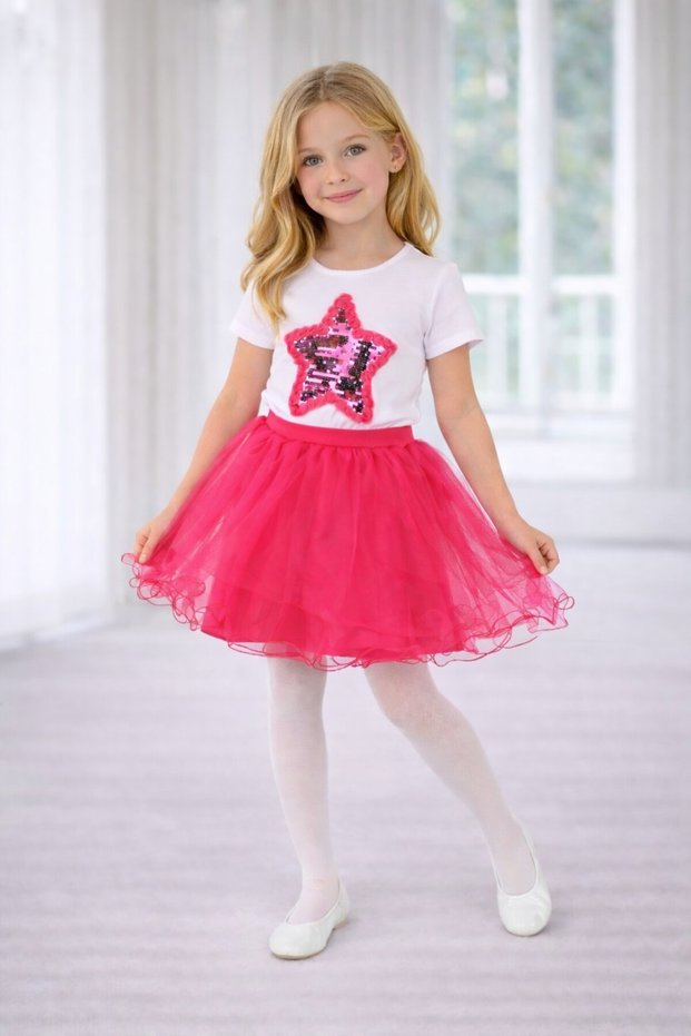 23 April Show Outfit Girls' Skirt T-Shirt Set D045