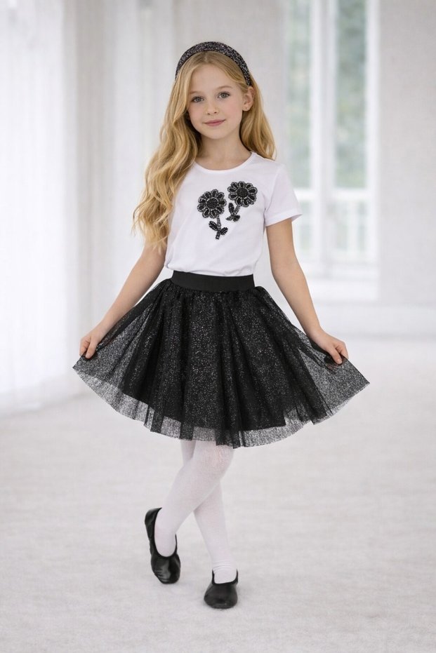 23 April Show Outfit Girls' Skirt T-Shirt Set D033