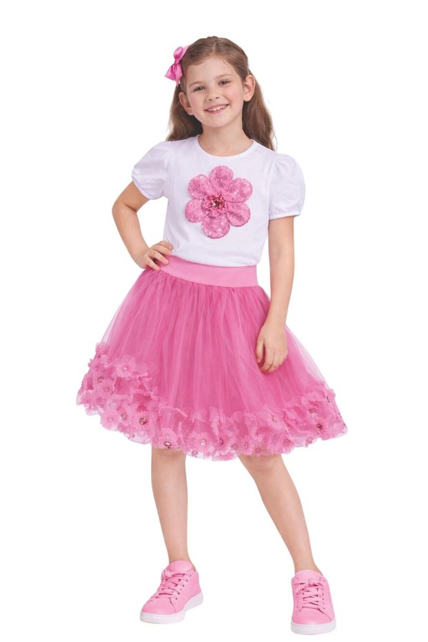 23 April Show Outfit Girls' Skirt T-Shirt Set A105