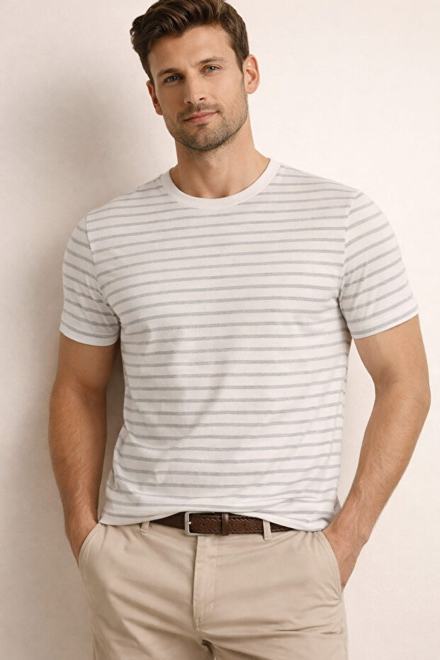 Men's 21-10197 T-Shirt Beige