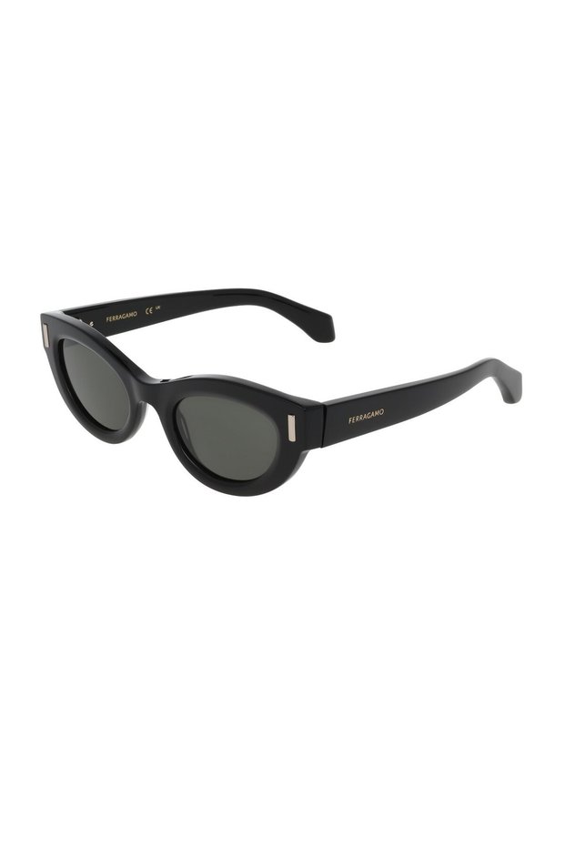 Sf 2062Se 001 49 Women's Cat Eye Black Bone Sunglasses