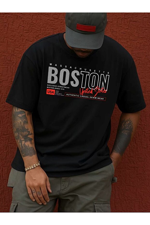 Mens New York & Boston City Printed Tshirt
