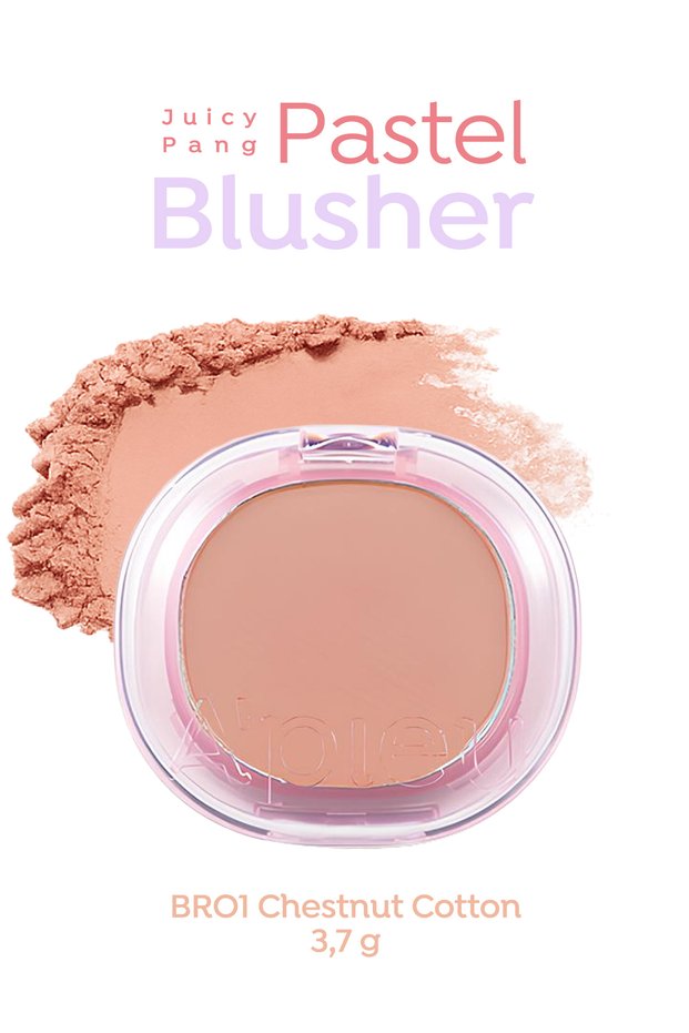 Blush in Pastel Shades That Gives a Soft and Natural Color to the Skin Apieu Juicy-Pang Pastel Blusher (Br01)