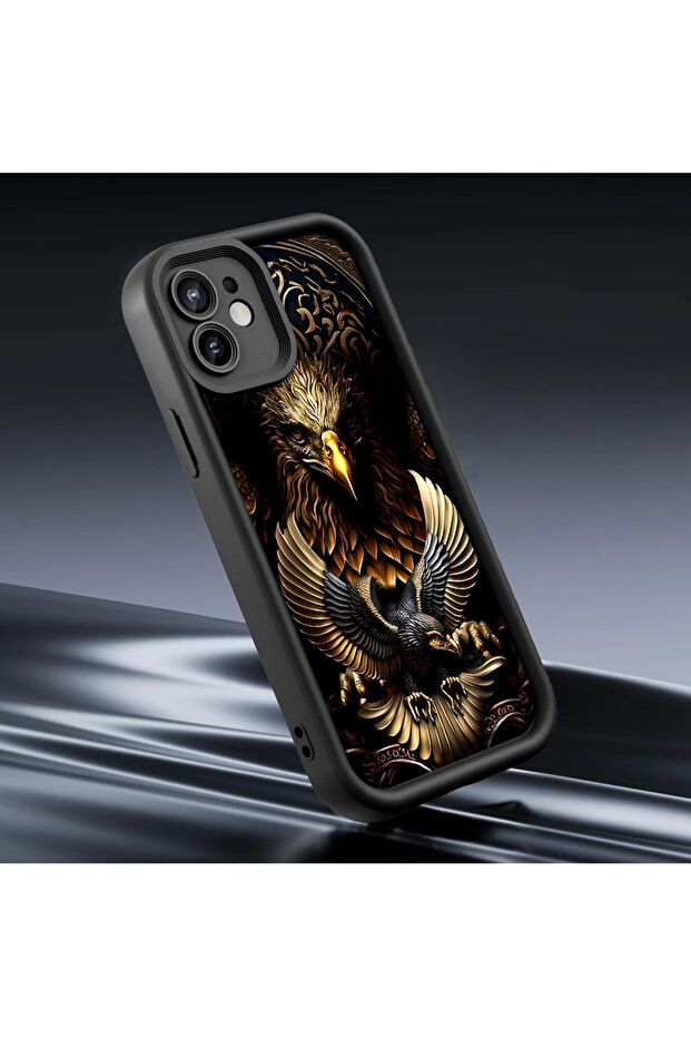 حافظة هاتف آيفون 8 بلس متوافقة مع الهاتف، حافظة هاتف رفيعة وناعمة من السيليكون بنمط النسر - 6