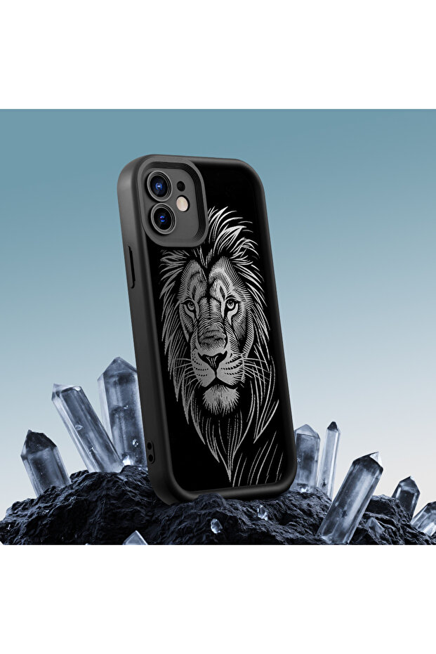 حافظة هاتف آيفون 8 بلس متوافقة مع غطاء الهاتف المصنوع من السيليكون الناعم الرقيق بنمط الأسد - 8