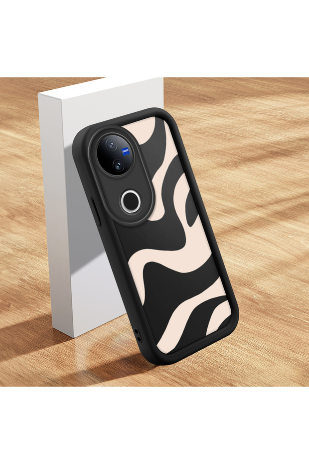 Vivo V50 Compatible Case Slim Soft Silicone Phone Cover Wave Pattern