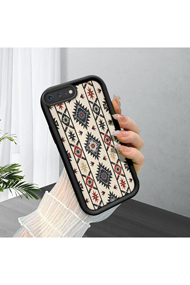 حافظة هاتف آيفون 8 بلس متوافقة مع الهاتف، حافظة هاتف رفيعة وناعمة من السيليكون بنمط عتيق - 2