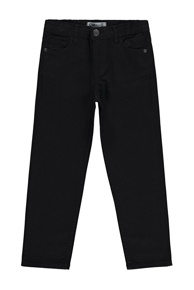5 Pocket Basic Pants for Ages 6-9 - Black 6-7 Years