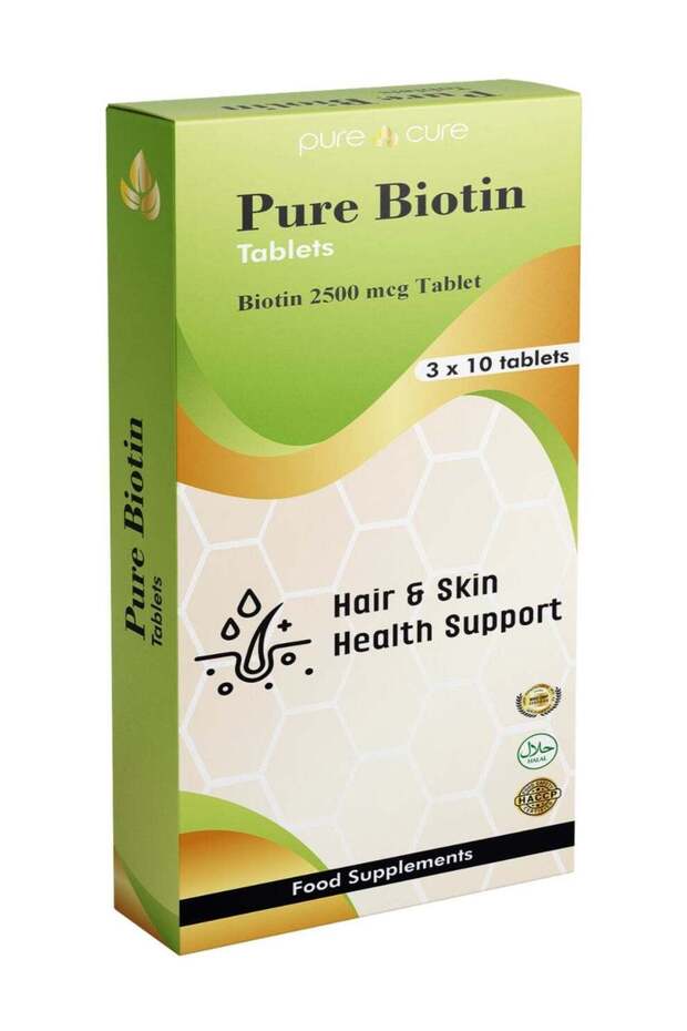 Pure Biotin 2500 Mcg 3X10 Tablets
