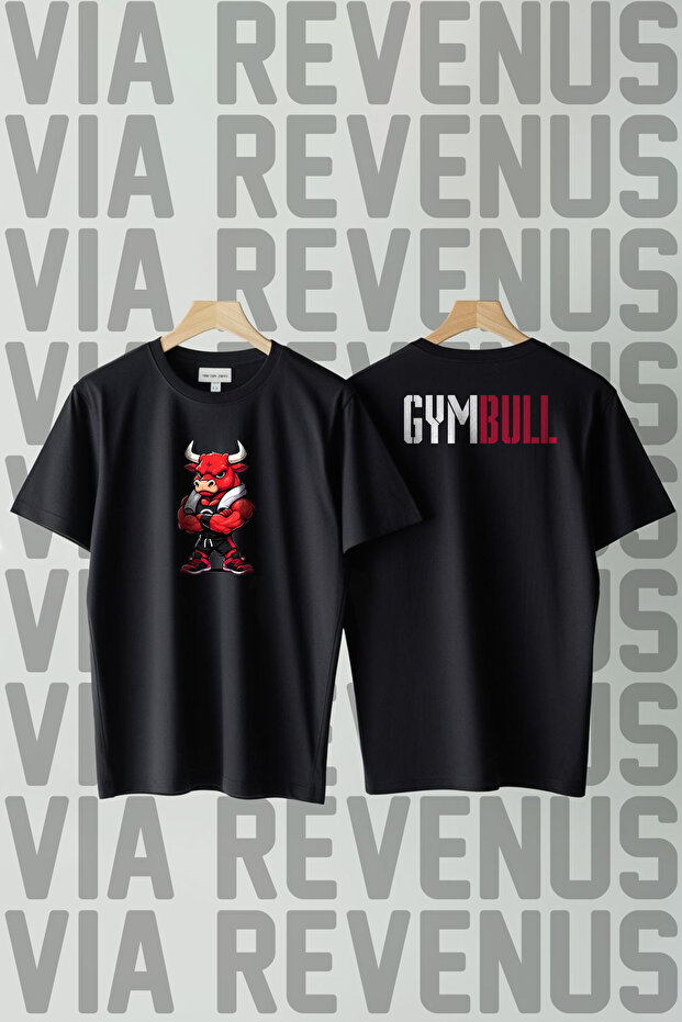 Gym Bull Printed Crew Neck Loose Fit 100% Cotton Unisex Tshirt