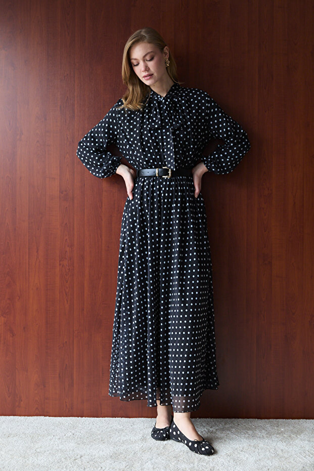 Puantiye Elbise 32-2724 - 2