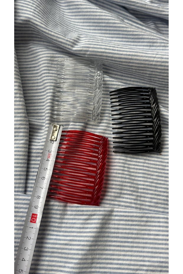 Set of 3 Twist Patterned Side Hair Combs - Retro Stylish Bun and Side Hair Accessory