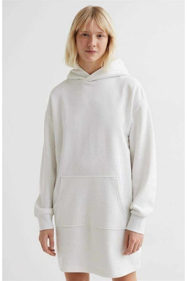 Women's Kangaroo Pocket Hooded Sweat Dress K28 3020