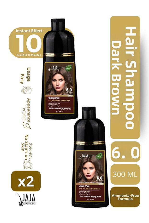 Dark Auburn Dark Blonde Hair Shampoo 6.0 | 300 ml X 2 Pieces & Contains Vitamins