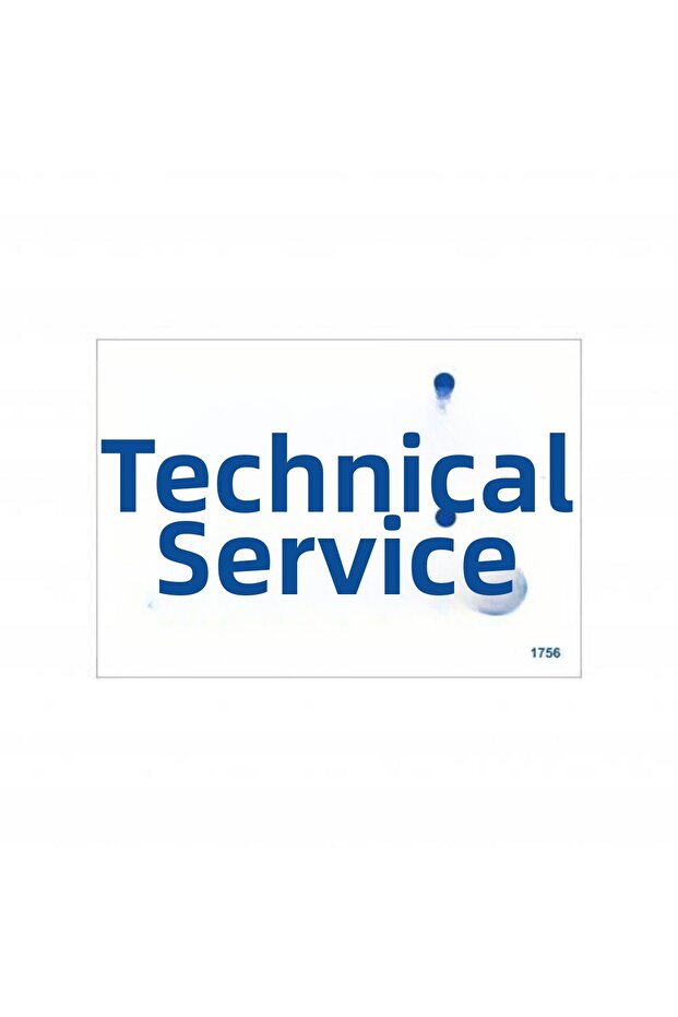 لافتة تحذير الخدمة التقنية 17.5x25 الرمز:1756 - 1