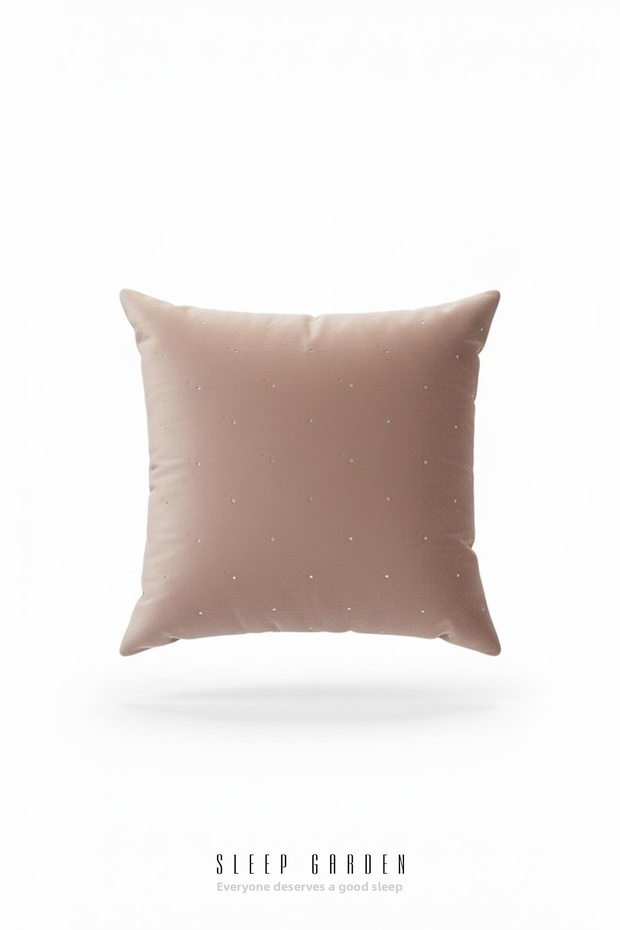 Erguvan Series Velvet Powder Stone Decorative Throw Pillow Cover 45X45