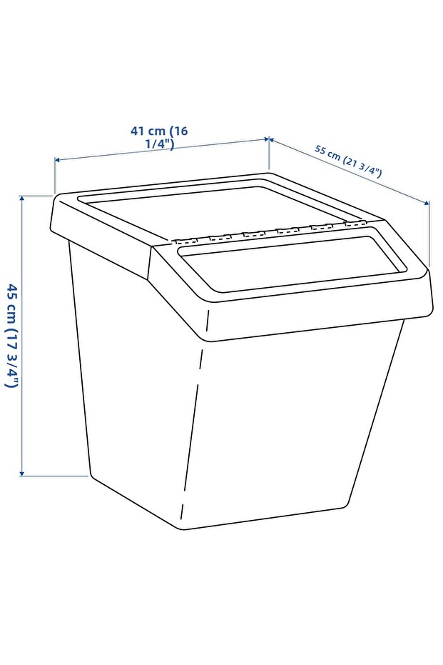 صندوق فرز النفايات، بيج، 60 لتر - 8