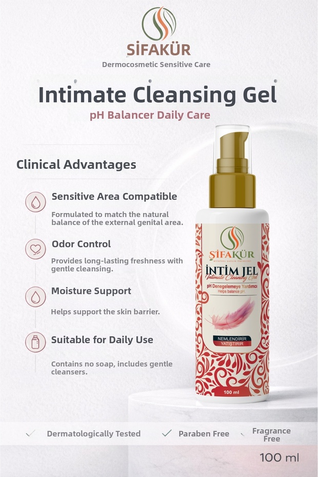 Şifakür Intimate Cleansing Gel Ph Balanced Sensitive Area Care 100ml