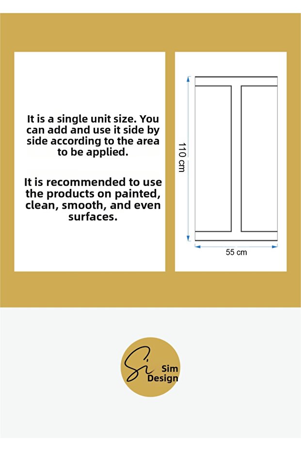 Classic Frame Patterned Panel Wall Covering Foil Sticker Set - 7