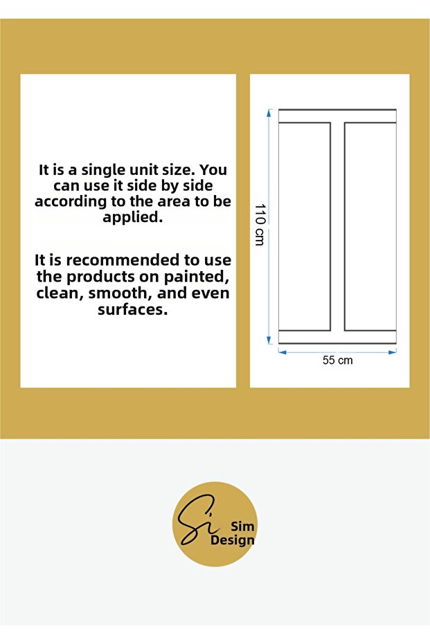 Classic Frame Patterned Panel Wall Covering Foil Sticker Set - 7