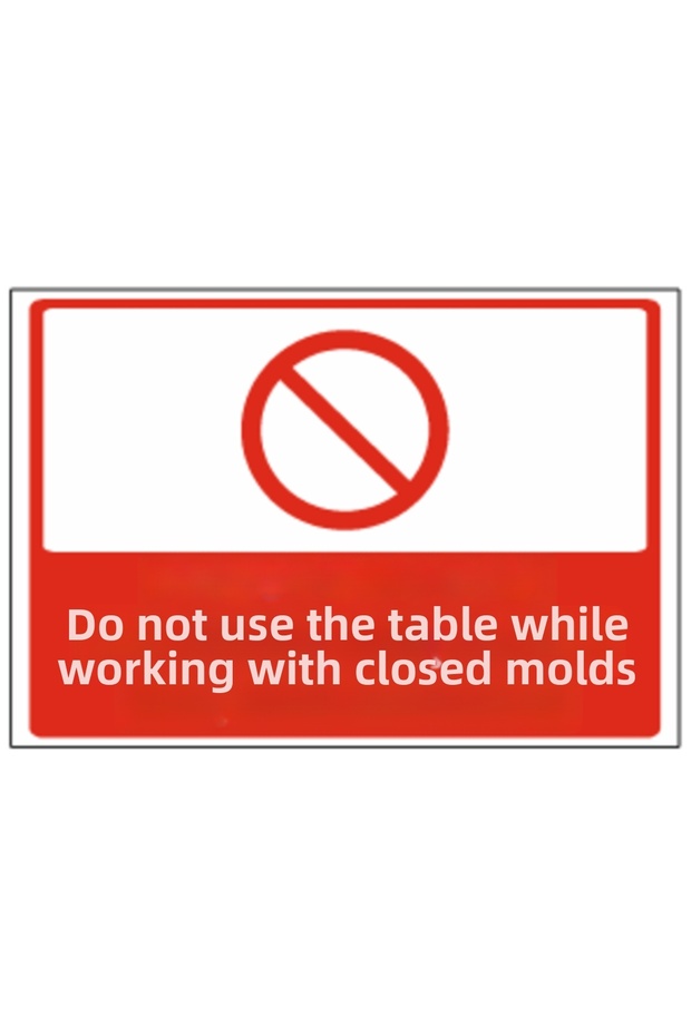 Preste Kapali Kalipla Works When Used with a Tongue Press Dekota Printing – 3 mm Forex Warning Sign 25 cm × 35cm