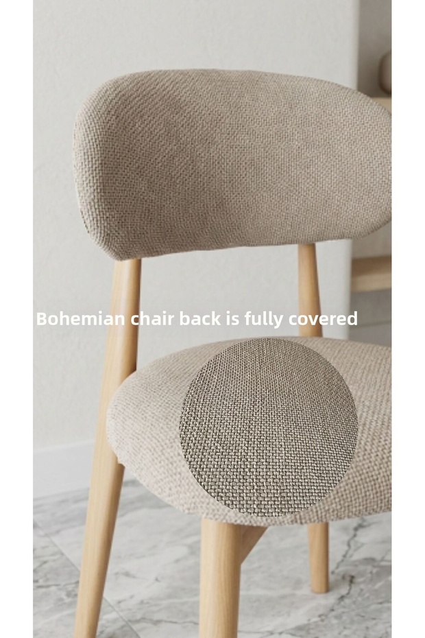Bohemian Chair Cover - Full Back Coverage - Stretchy Elastic, Washable, New Product
