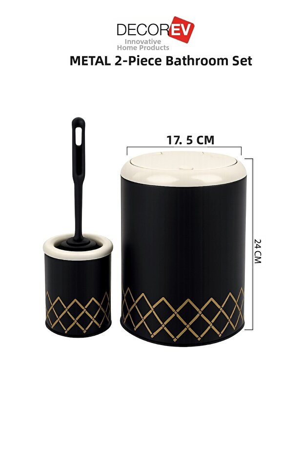 Geometric Zigzag Patterned 2-Piece Bathroom Set - 2