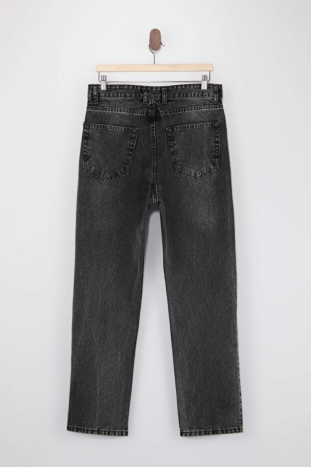 Antrasit Baggy/Geniş Bol Kesim Kot Pantolon Jeans TMNAW24JE00027 - 6