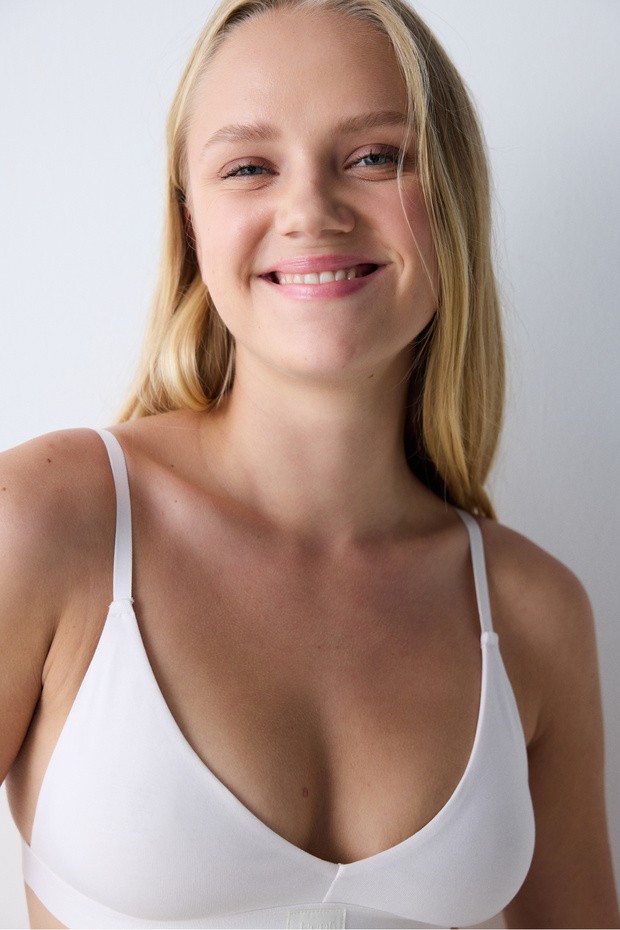 Soft Triangle Beyaz Sütyen - 2