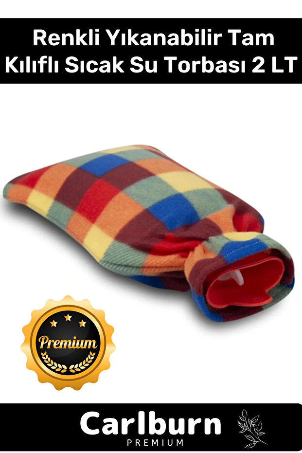 Premium Large Size Rubber Washable Fleece Covered Thermofor Menstrual Bad Air Hot Water Bag 2 Lt