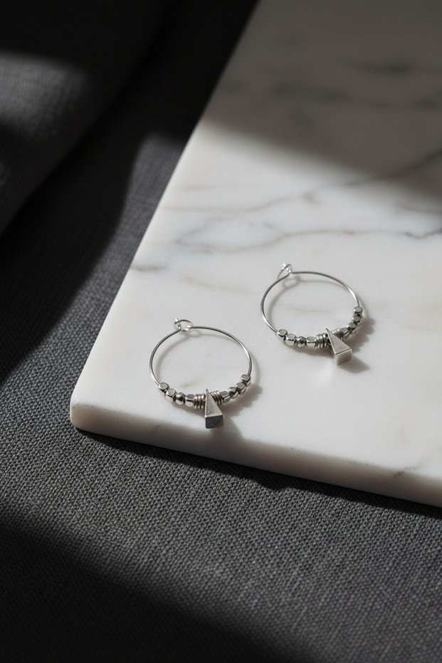 Ring Silver Color Earrings