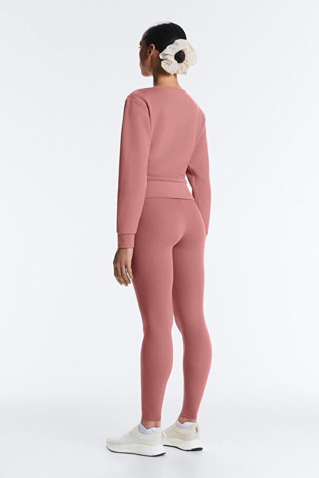 Çapraz rib modal brushed sweatshirt - 5