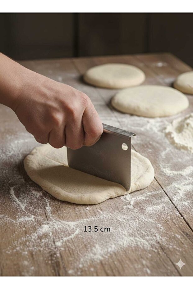 304 Stainless Steel Dough Cutting & Scraping Tool – Pastry/Cake Shaping Spatula