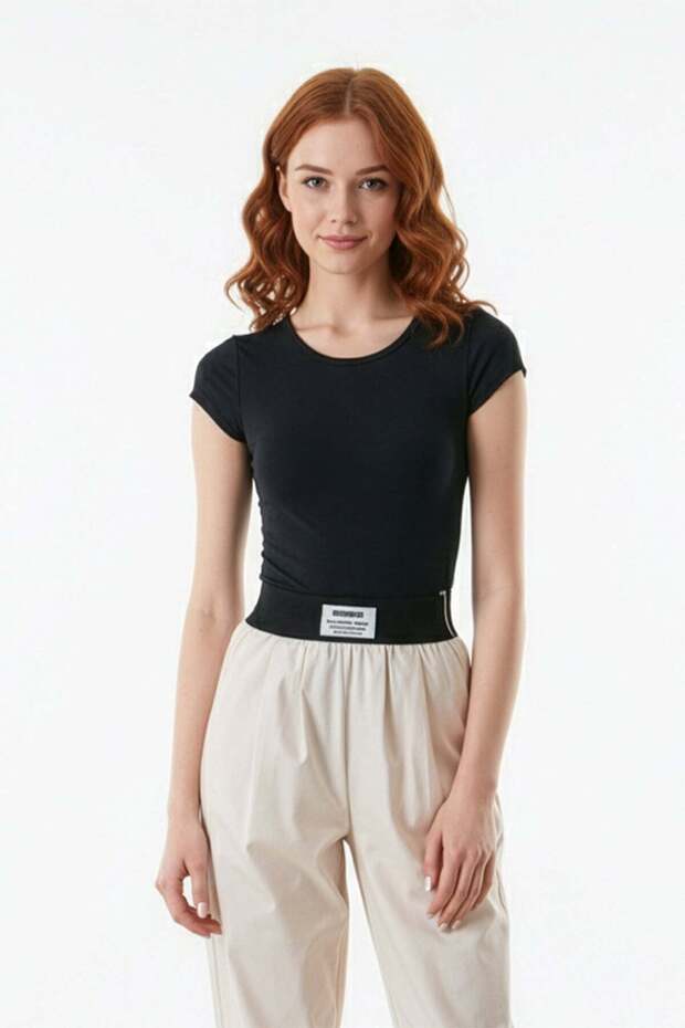 Basic Bisiklet Yaka Çıtçıtlı Body - 1