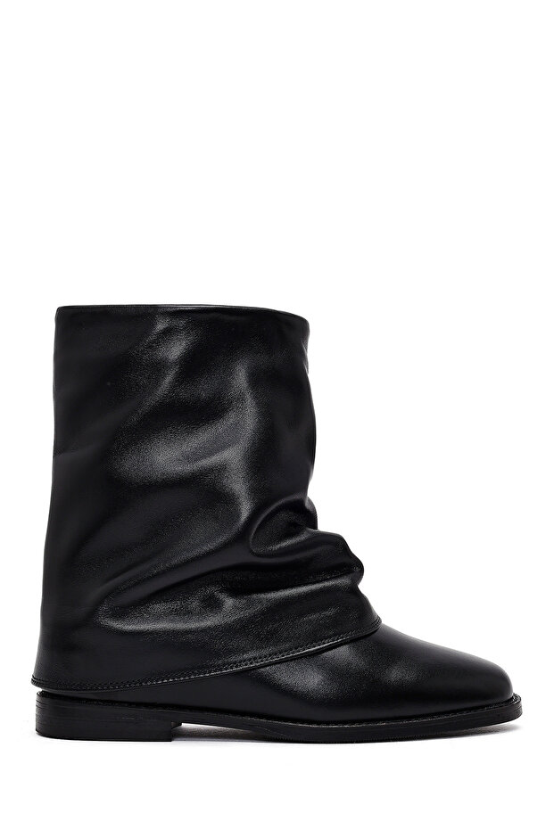 Women's Black Leather Boots 25Wfd187918