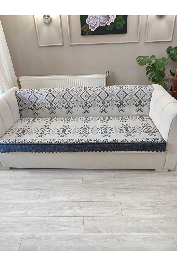 Black Velvet Printed Non-Slip Sofa and Sofa Bed Cover 180*210 Cm