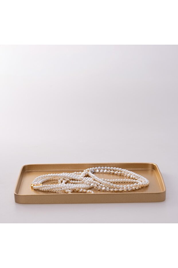 Victoria Rectangular Tray Large Gold - 3