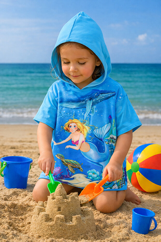Sea and Beach Towel for Children - Poncho