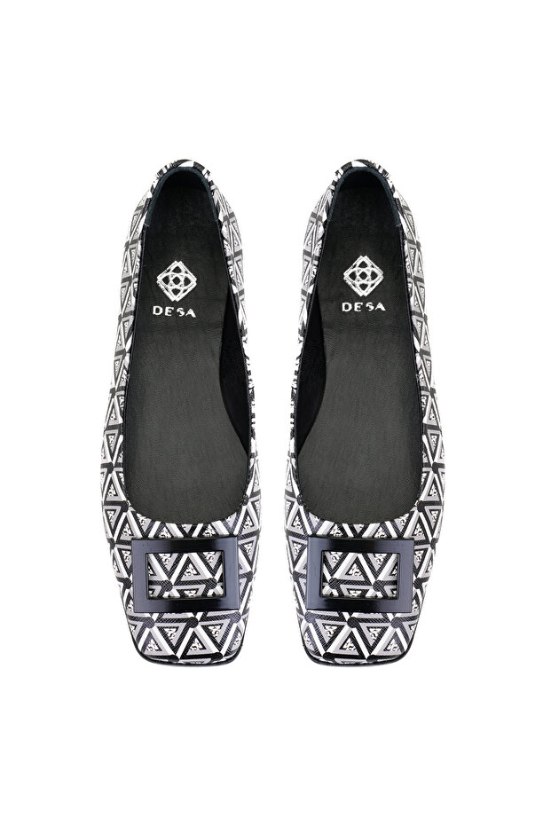 Kadın Siyah Monogram Babet - 4