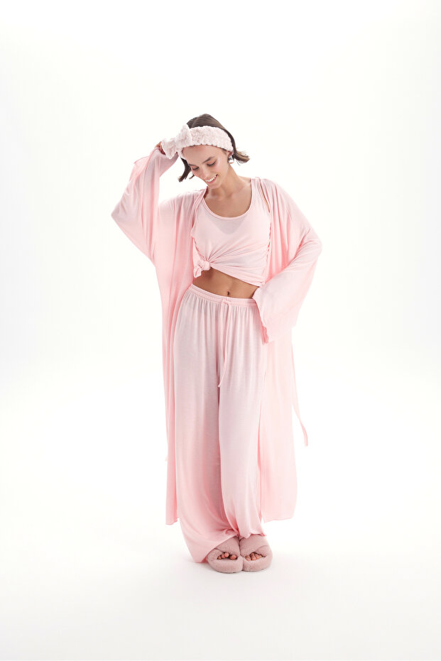 Raina Рожевий кімоно Basic Трикомпонентний комплект - 1