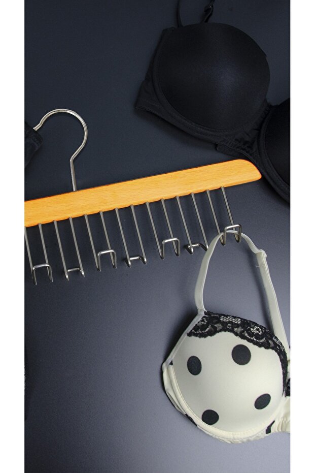 Wooden 7793 Multi-Purpose Hanger for Bras, Ties, Shawls, Belts