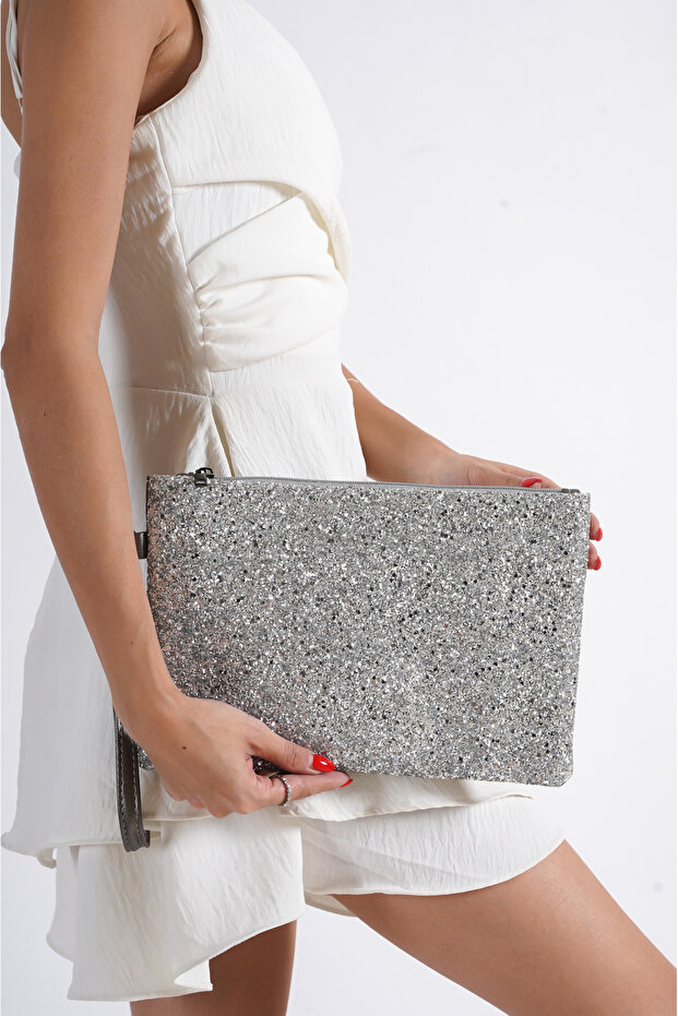 Pullu Paris 221 Kadın Clutch Çanta - 6