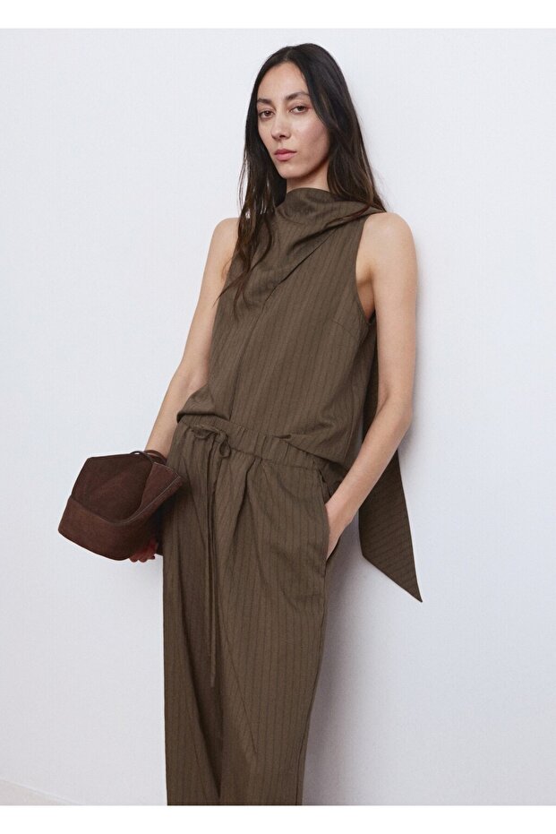 Striped scarf top - 1