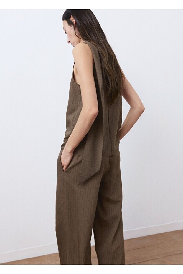 Striped scarf top - 4