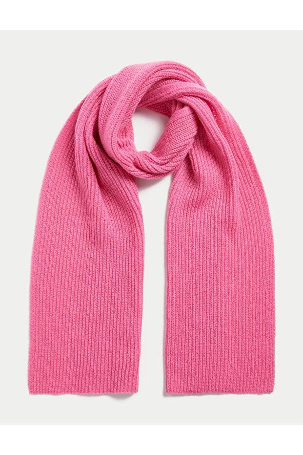 Fitil Detaylı Örme Atkı - 2