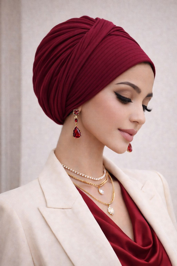 بورجوندي تويست مفصلة بونيه