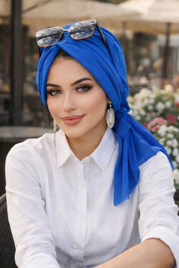 Cobalt Blue Buckle Bonnet
