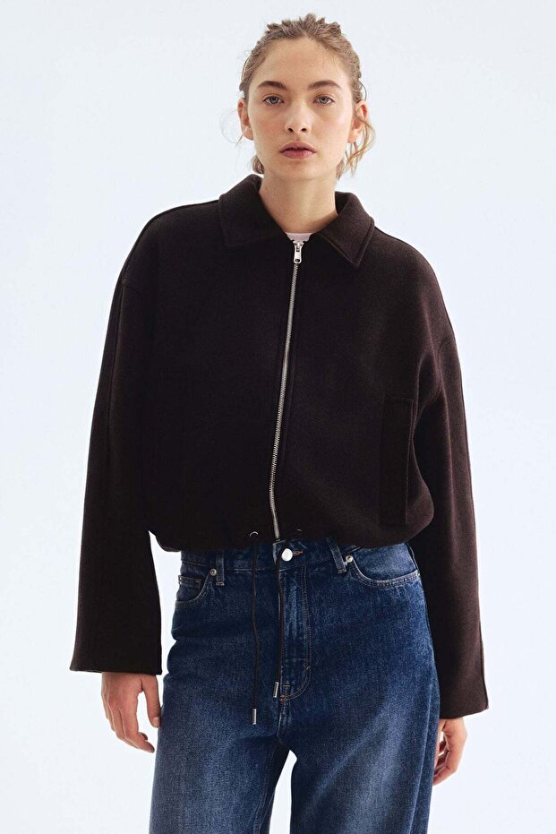 Short wool-blend jacket - 2